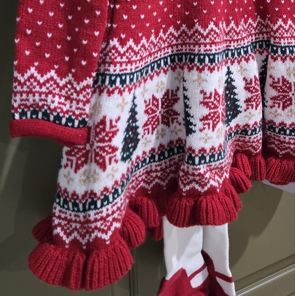 NWT Tahari Baby Christmas dress and tights - Picture 3 of 5